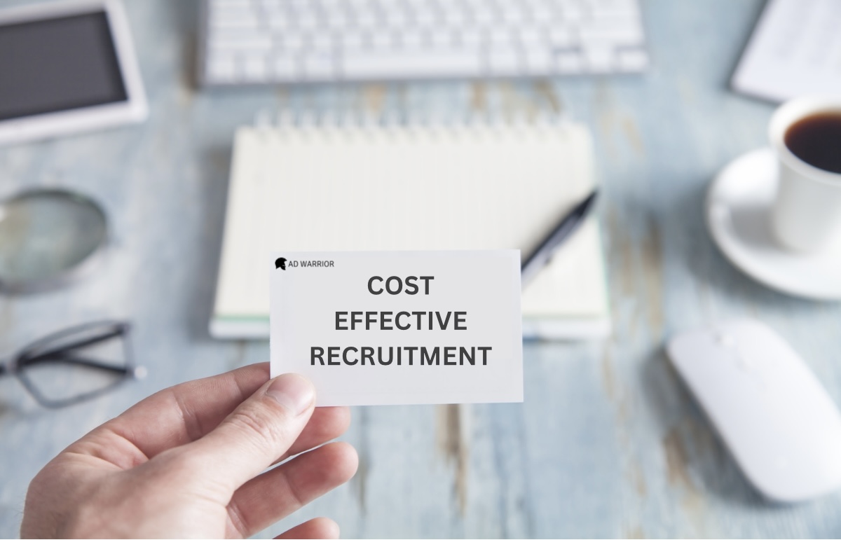 Cost Effective Recruitment, job card, Ad Warrior, office